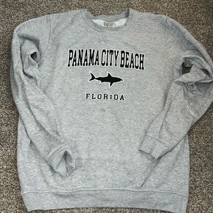 Men’s Panama City Beach Florida Grey Crewneck Large Pacific & Co